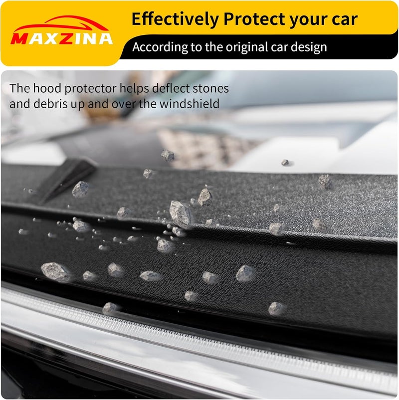 Maxzina Hood Protector Compatible with 2020-2025 Ford Explorer Hood Shield TPE Hood Deflector Hood Guard for 2024 Explorer Accessories - Image 5